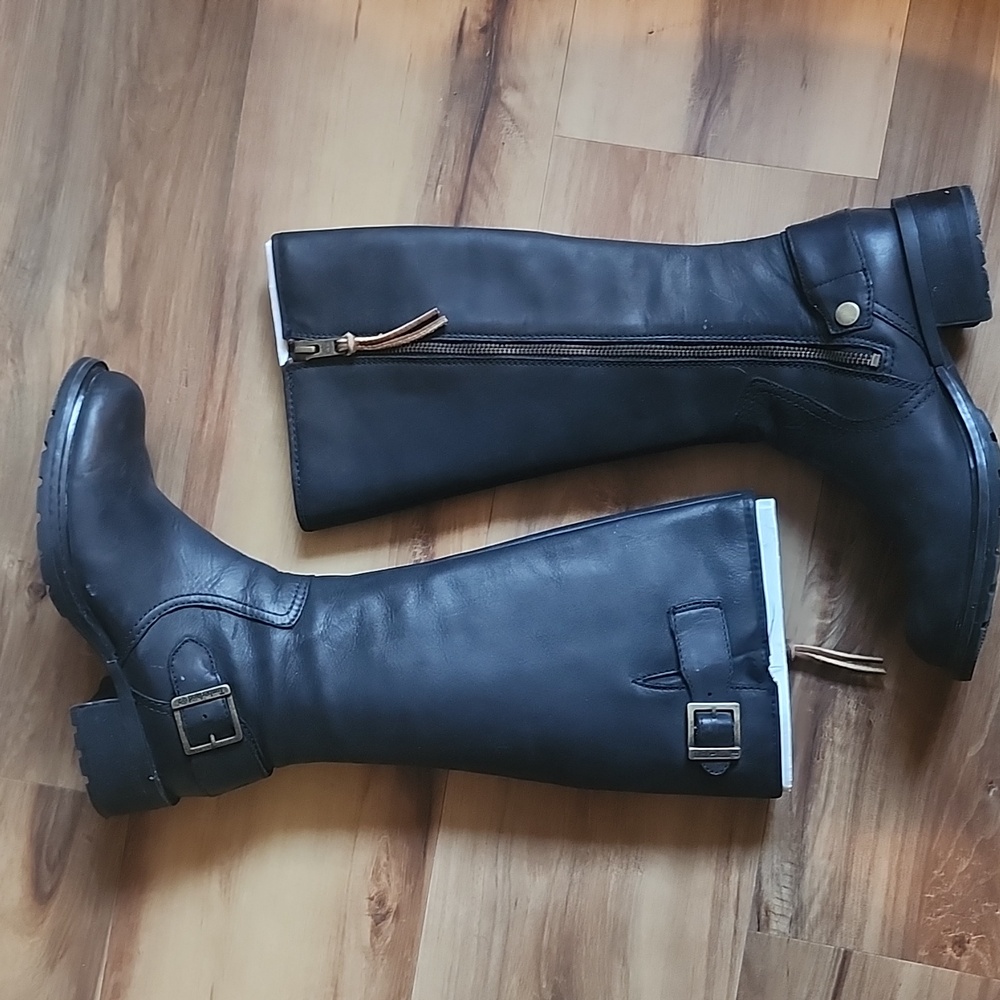 Genuine Timberland Lexxis Tall Black Leather Riding Boot